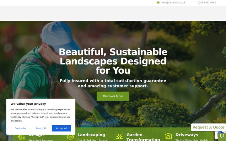 Screenshot of cklandscaping.co.uk