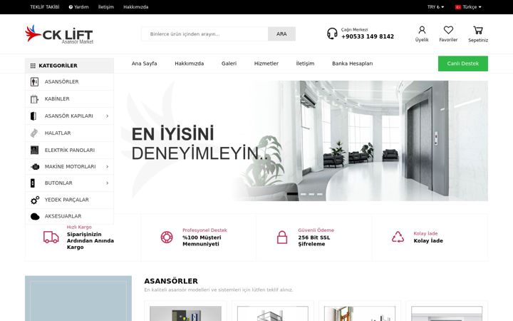 Ekrānuzņēmums no cklift.com.tr