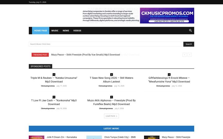 Screenshot of ckmusicpromos.com