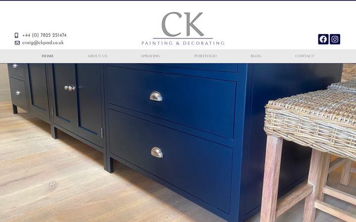 Snímek obrazovky ckpaintinganddecorating.co.uk