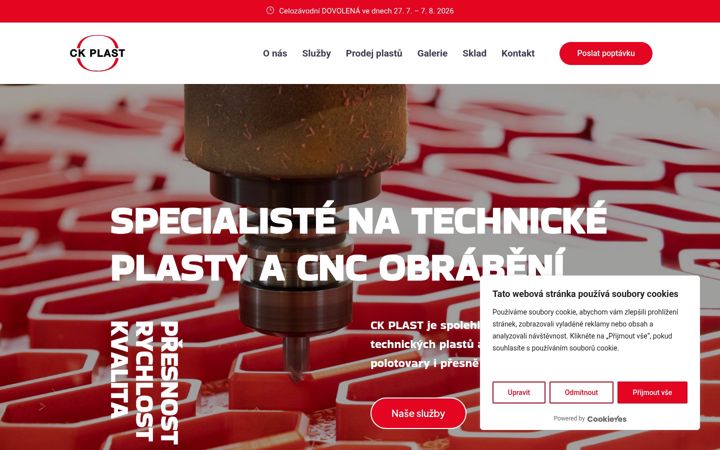 Skjámynd af ckplast.cz