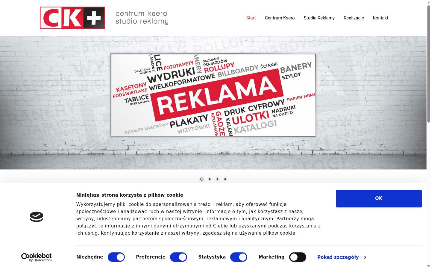 Ekrānuzņēmums ar piekrišanas baneri, kas tika rādīts pirms jebkādas mijiedarbības