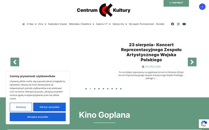 Screenshot stránky ckpolczyn.pl