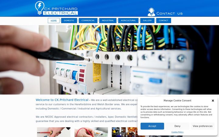 Screenshot of ckpritchardelectrical.co.uk