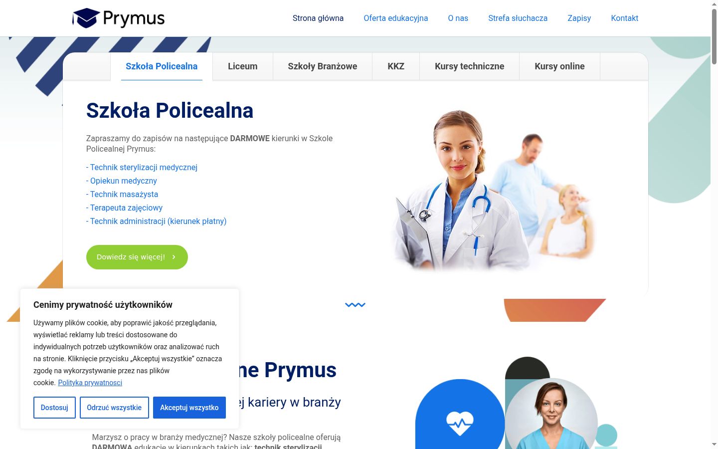 Képernyőkép a bármilyen interakció előtt megjelenő hozzájárulási bannerről