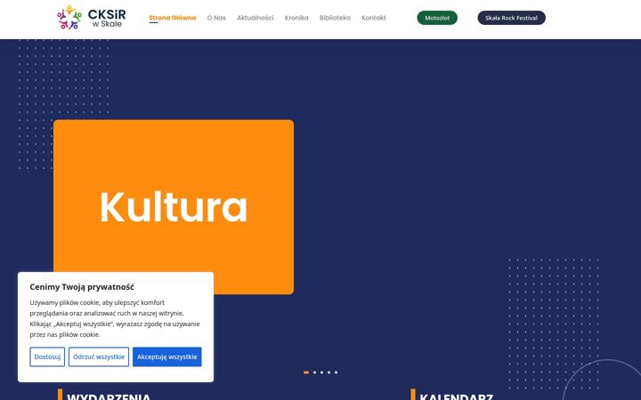 Screenshot stránky cksir-skala.pl