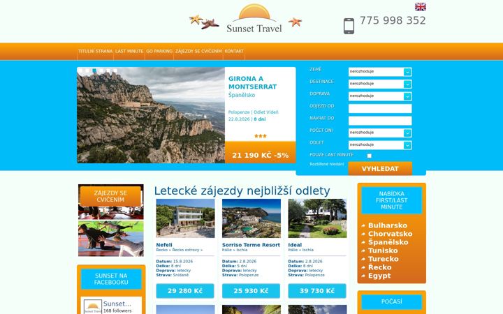 Skjámynd af cksunset.cz