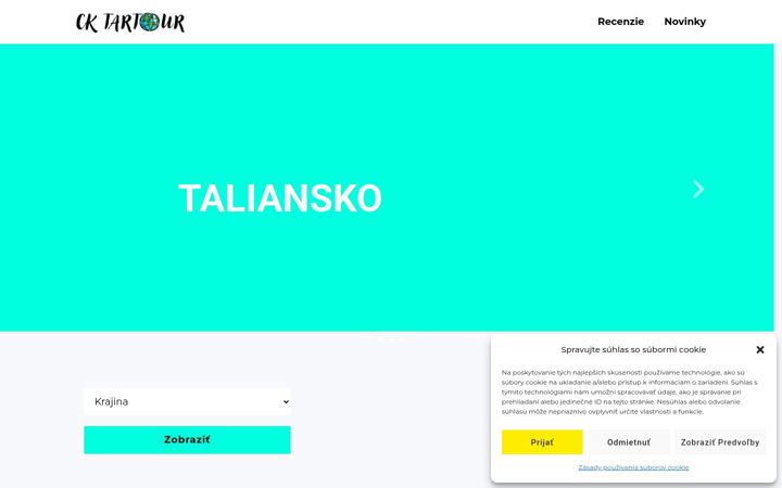 Snímek obrazovky cktartour.eu