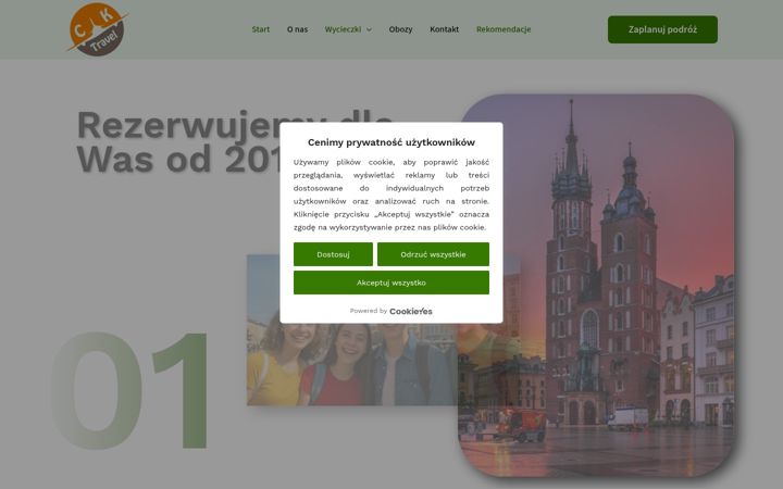 Screenshot stránky cktravel.pl
