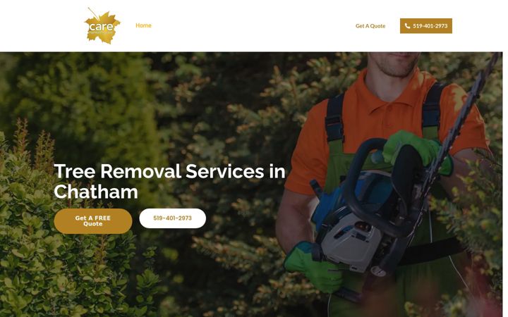 Screenshot of cktreecare.com