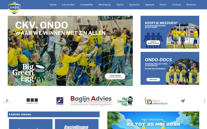 Screenshot van ckvondo.nl