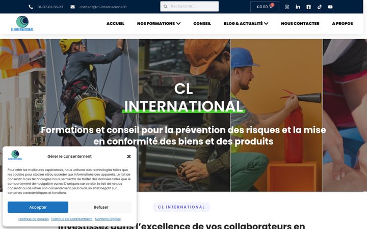 Zrzut ekranu cl-international.fr