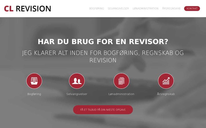 Screenshot of cl-revision.dk