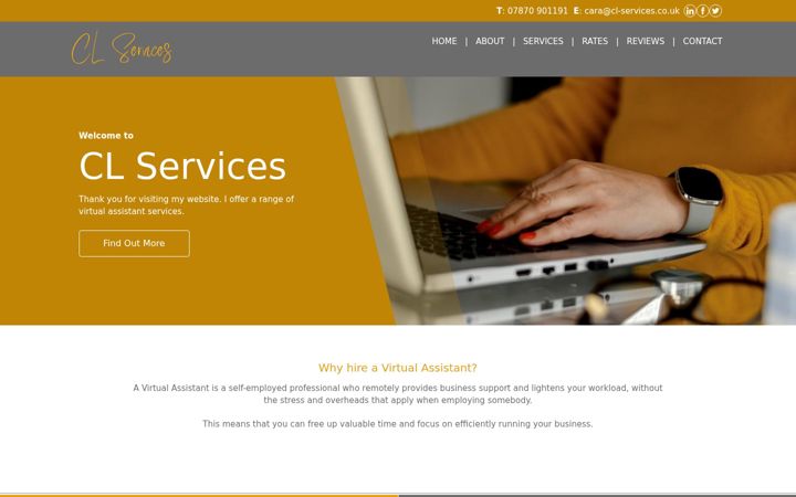 Snímek obrazovky cl-services.co.uk