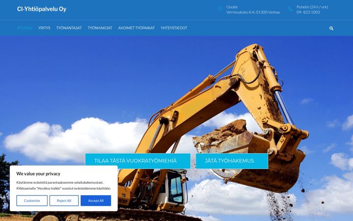 Screenshot von cl-yhtiopalvelu.fi