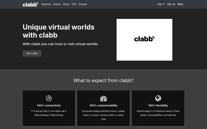 Captura de pantalla de clabb.io