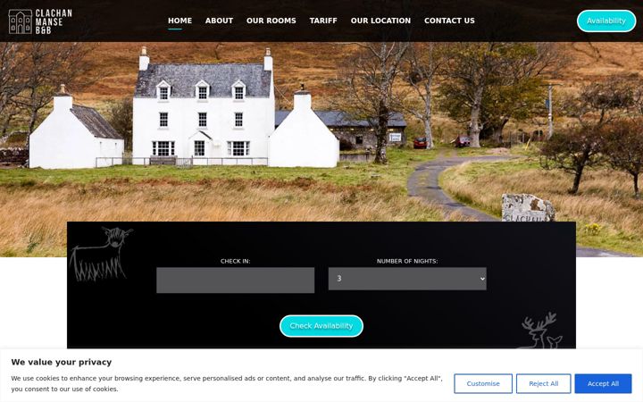 Ekrano kopija clachan-applecross.co.uk