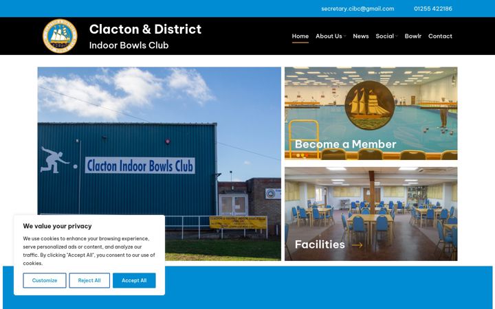 Ekrano kopija clactondistrictibc.co.uk