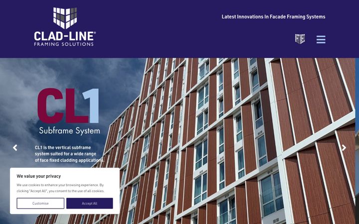 Screenshot of clad-line.com