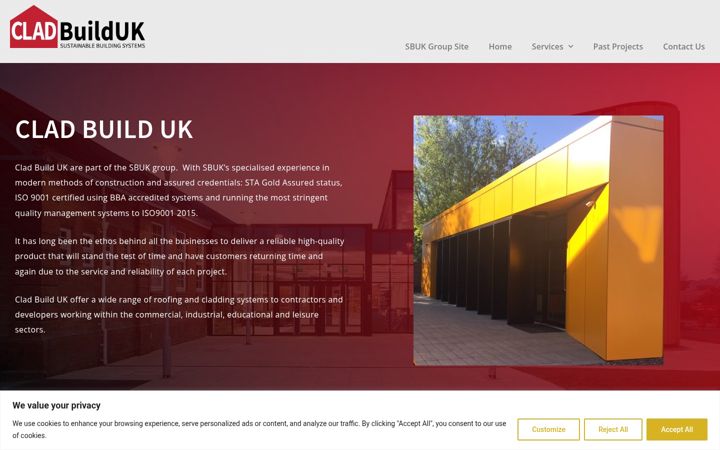 Screenshot of cladbuilduk.co.uk
