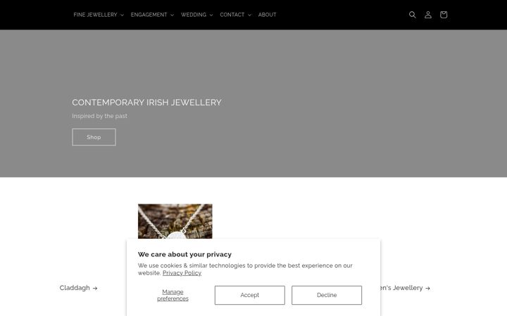 Screenshot of claddaghdesign.com