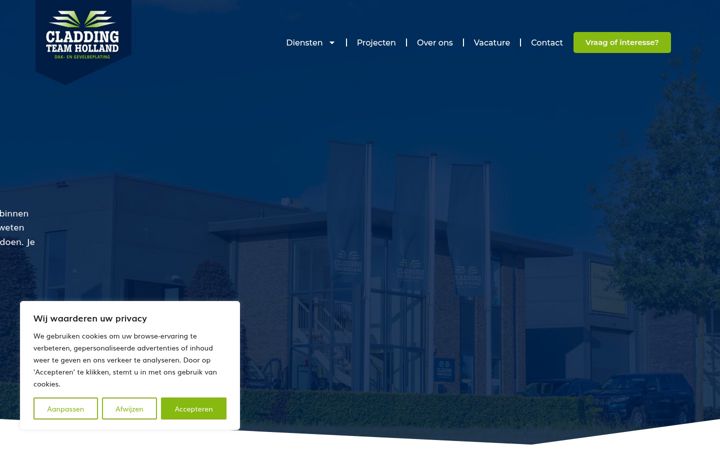 Screenshot of claddingteamholland.com