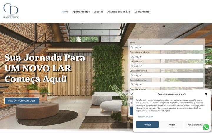 Screenshot van cladursoimobiliaria.com.br