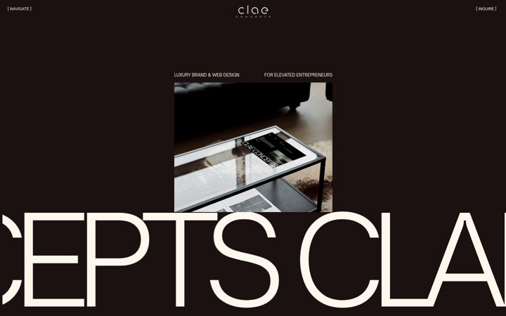 Screenshot of claeconcepts.com