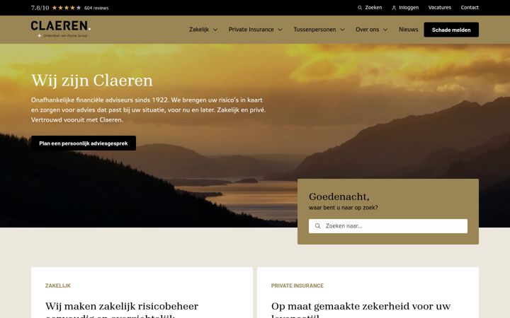 Screenshot of claeren.nl
