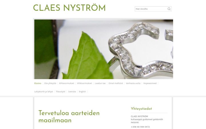 Screenshot of claesnystrom.com