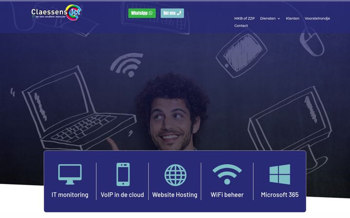 Screenshot von claessensict.nl