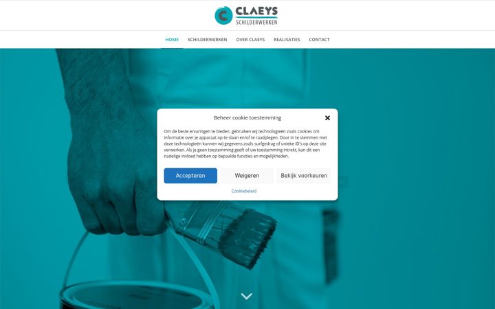Screenshot of claeys-schilderwerken.be