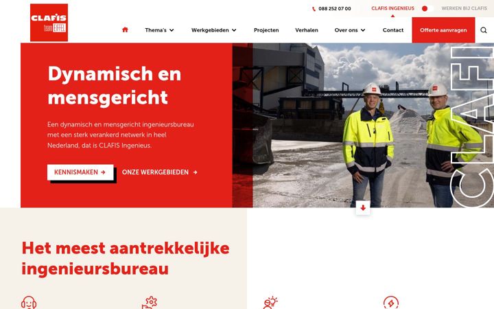 Kuvakaappaus sivustosta clafis.nl