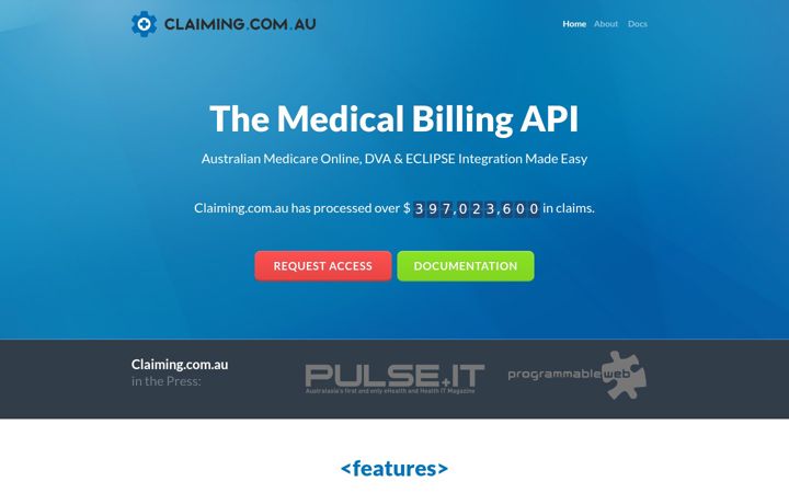 Screenshot of claiming.com.au