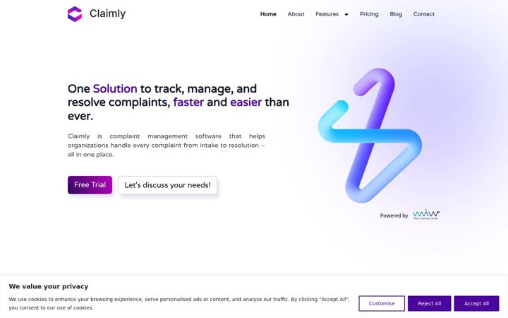 Screenshot of claimly.pro