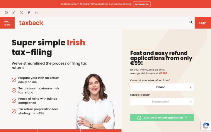 Screenshot of claimmytaxback.com