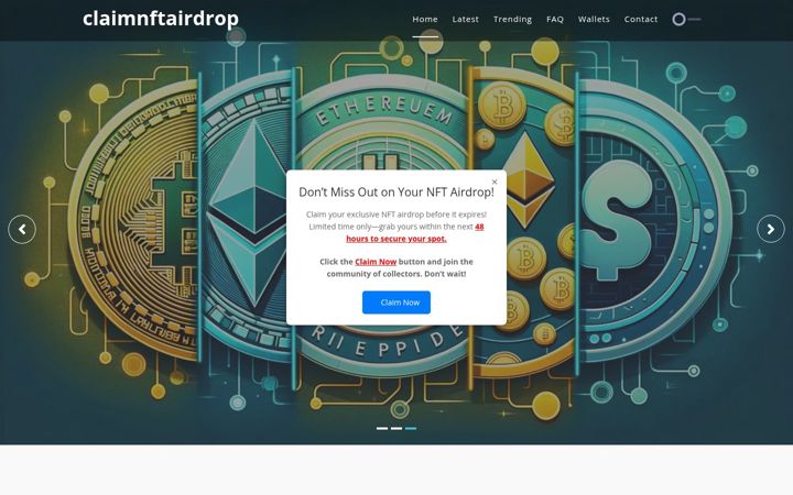 Screenshot of claimnftairdrop.com