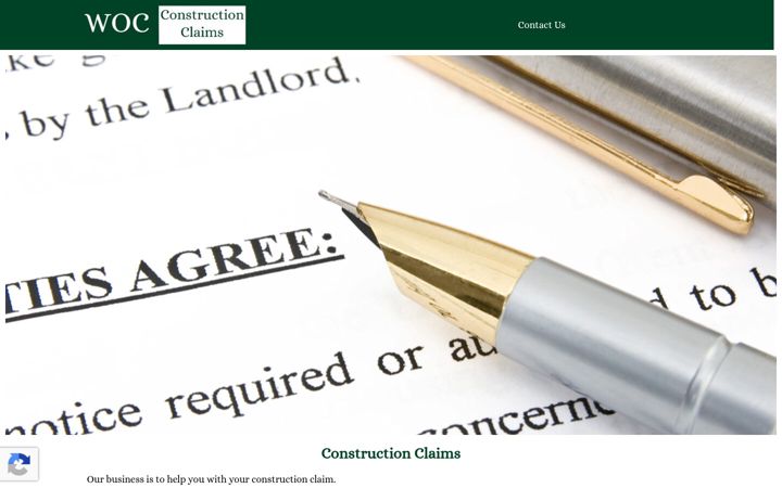 Screenshot of claims.construction