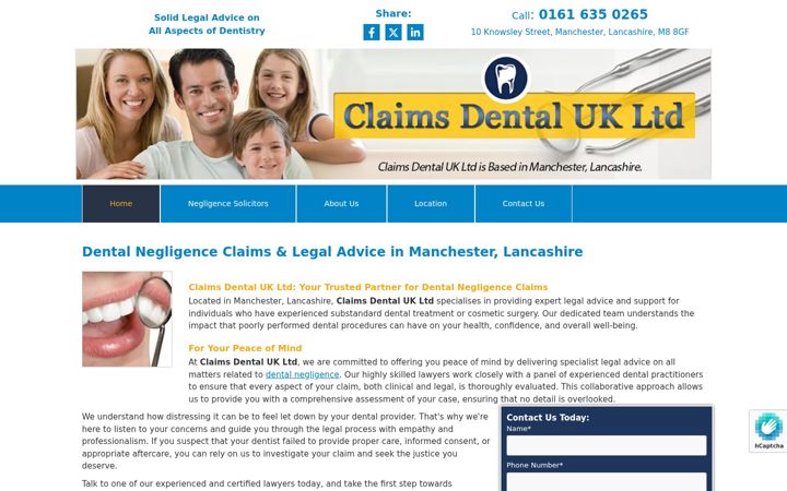 Screenshot of claimsdentaluk.com
