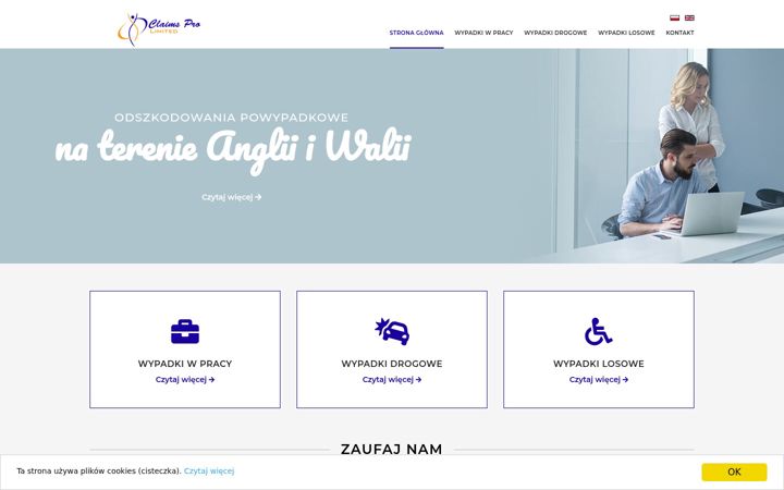 Screenshot of claimspro.org.uk