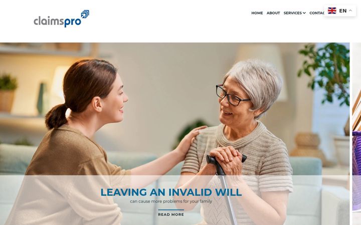 Screenshot of claimsproltd.com