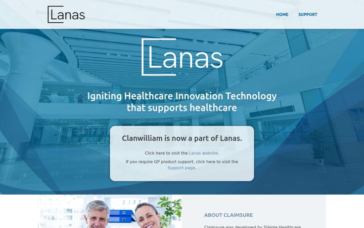 Screenshot of claimsureslainte.com