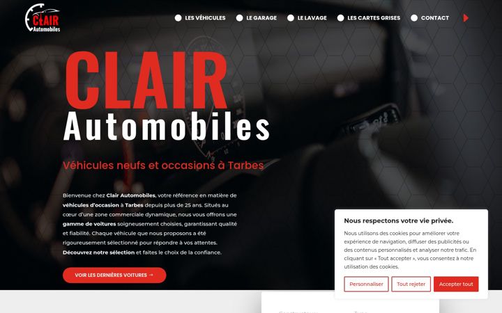 Snímek obrazovky clair-automobiles.fr