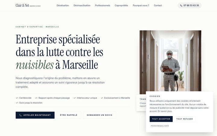 Zrzut ekranu clair-net-services.fr