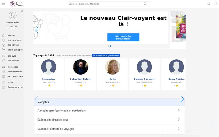 Screenshot of clair-voyant.com