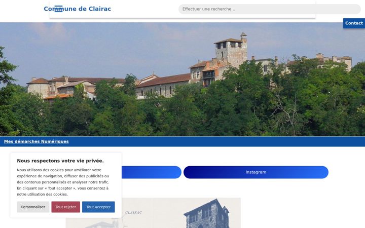 Screenshot of clairac.com