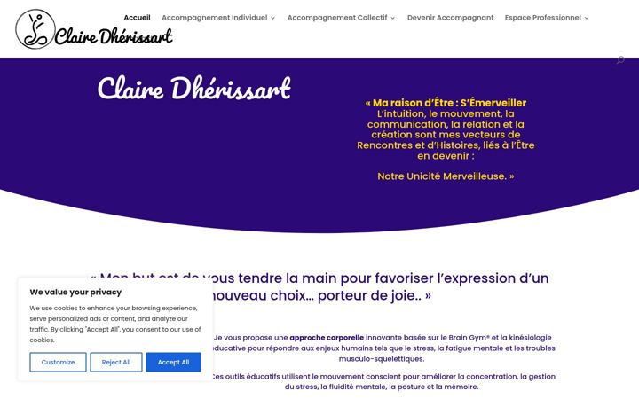 Snímek obrazovky claire-dherissart.fr