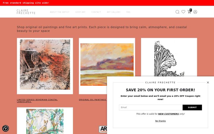 Screenshot of claire-frechette.com
