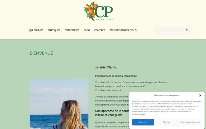 Snímek obrazovky claire-planckeel.fr