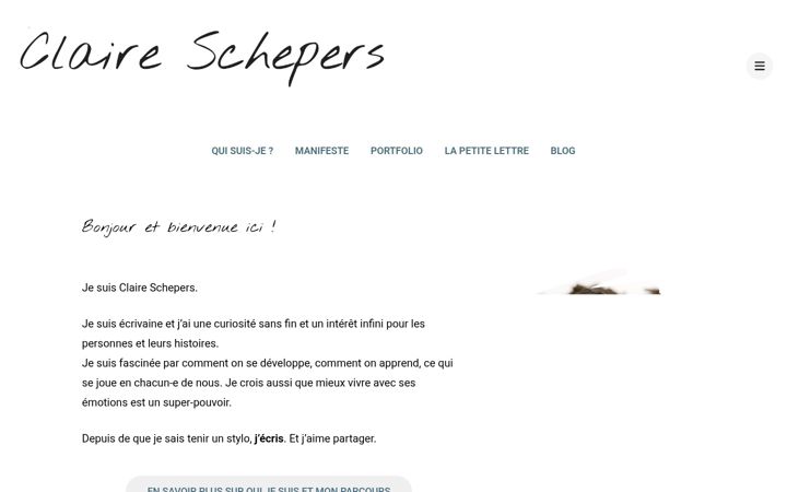 Screenshot of claire-schepers.com